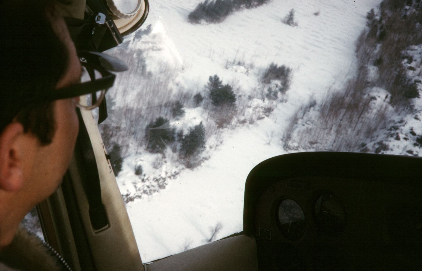 Jim flying over Indian Lake