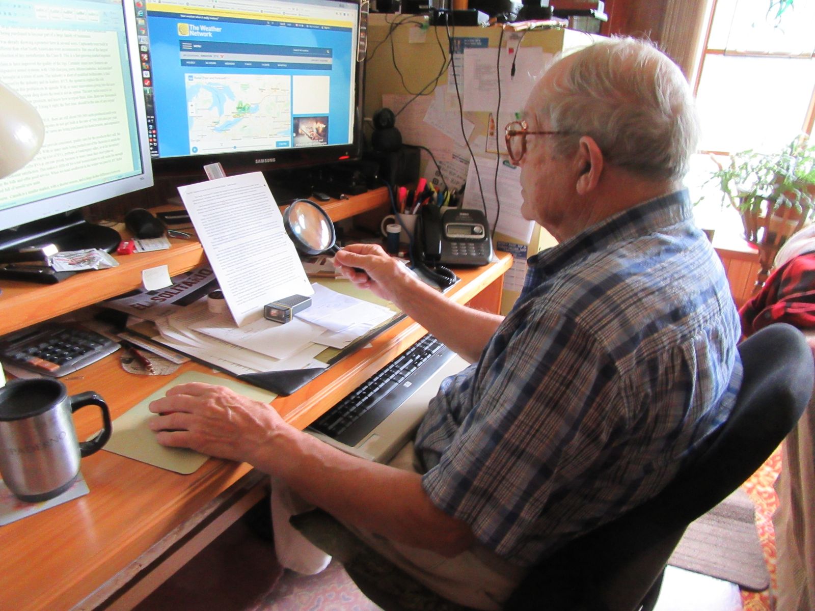 Jim writing