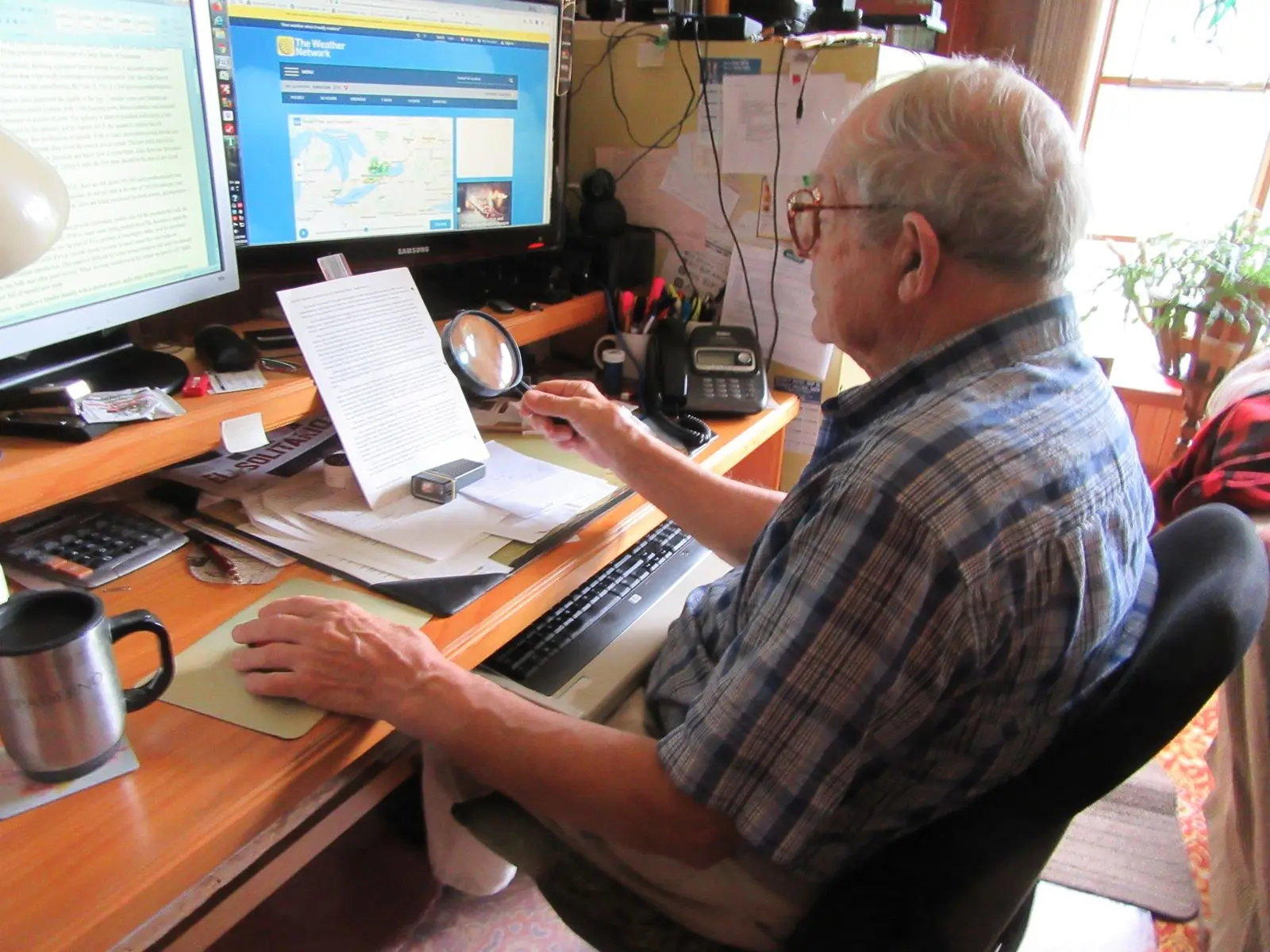 Jim writing