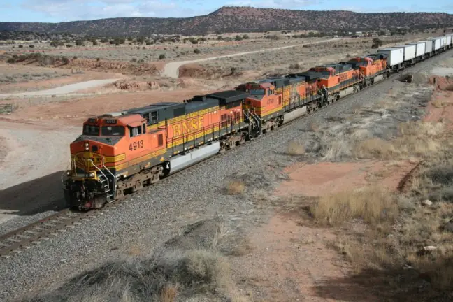 BNSF train near Abo Canyon