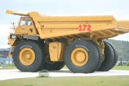 Heavy haul truck display at Fermont