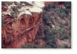 Flume along cliff