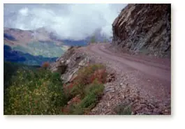 View of trail to marble quarry
