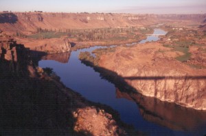 Shadow of the Perrine Bridge.