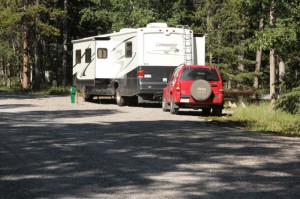 Motorhome in Tunnel Mtn. Campground