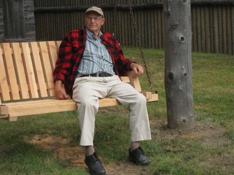 Jim sitting on bench